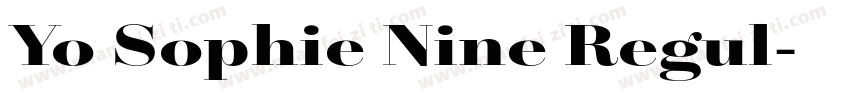 Yo Sophie Nine Regul字体转换